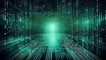 digital binary encrypted code matrix background
