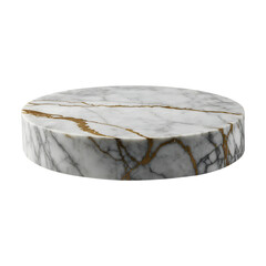 Marble pedestal or product display on transparent background