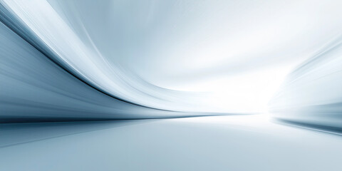 Wall Mural - futuristic abstract background. blue color tone of ceiling and floor. soft smooth light, abstract sh