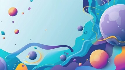 Enigmatic Abstract Planets Set Against a Cosmic Space Background