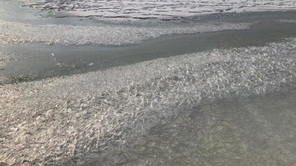 Poster - Ice texture in sunny day, frozen lake