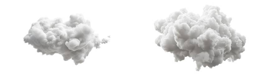 Leinwandbilder - Single, puffy white cloud against a transparent backdrop