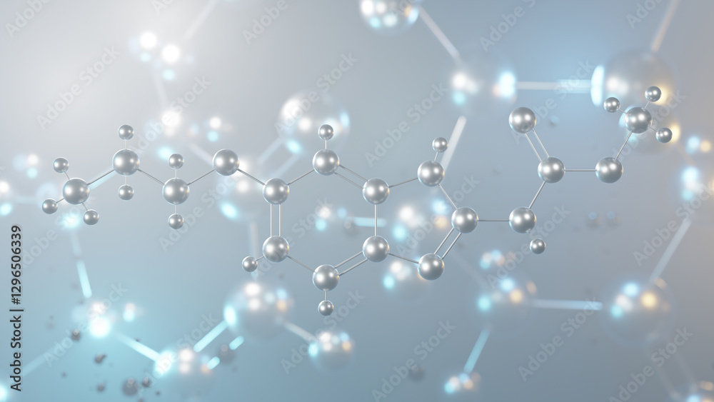 albendazole molecular structure, 3d model molecule, antiprotozoal agent ...
