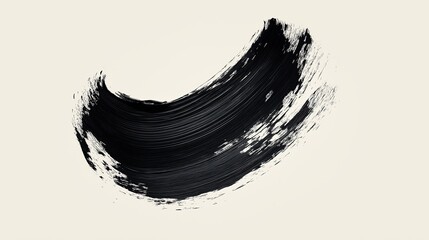 Poster - A minimalist brushstroke forming an abstract symbol.