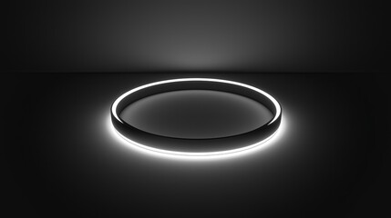 Aufkleber - A minimalist eclipse with a soft glowing halo