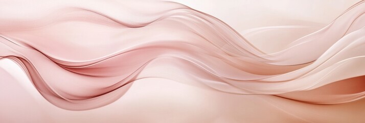 Fototapete - Fluid waves in soft pastel colors create a serene abstract background for artistic expressions and designs. Generative AI