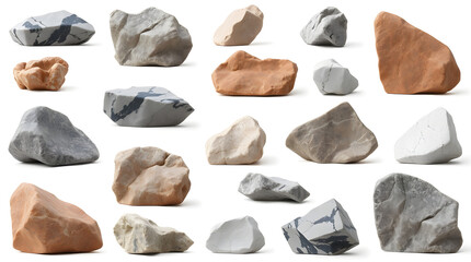 Leinwandbilder - a collection of different rock with various sizes and shapes