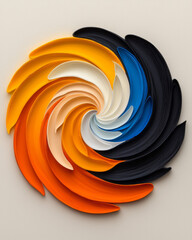 Poster - Artistic angle depicting a swirl of multi-colored sauces converging on a plate, highlighting the