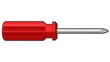© Diclonius - a red screwdriver on an isolated background, tool for various tasks, maintenance and repairing work