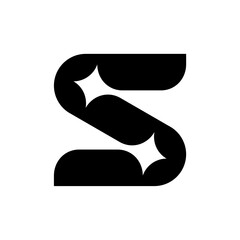 Poster - Letter S logo. Icon design. Template elements. Geometric abstract logos