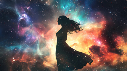 Wall Mural - universe meta human goddess