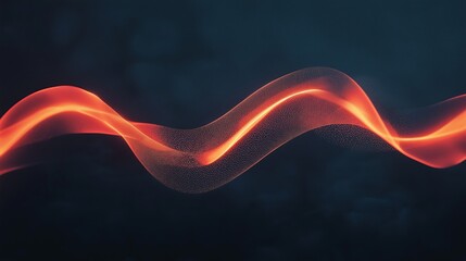Poster - A minimalist neon-colored waveform on a dark background.