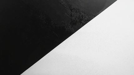 Poster - A pure black and white triangle composition with sharp contrast