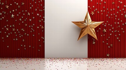 Poster - Stylish star decorated on a wall creating a captivating focal point in a contemporary room