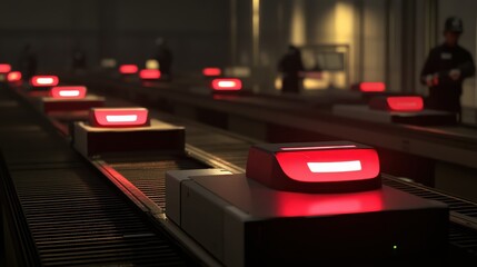 Poster - Automated Assembly in Dimly Lit Industrial Space