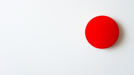 Poster - A single red circle on a pure white background.