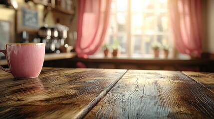 Poster - Elegant cup resting on a table creating a serene moment perfect for sipping a warm beverage