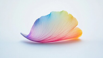 Canvas Print - Rainbow Petal Lying Down on White Surface