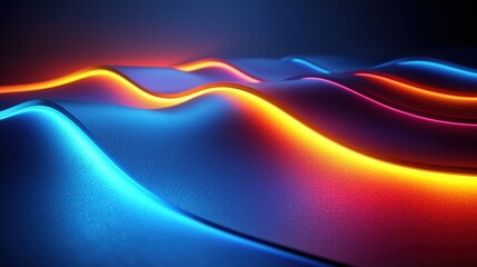 Fototapete - Captivating wave of light displaying radiant colors in a beautiful abstract composition of motion