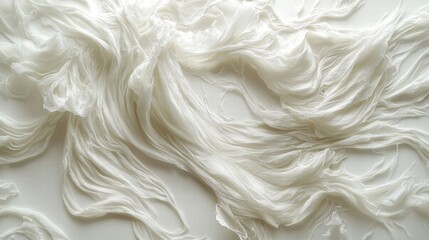 Poster - A thick layer of white paint spread smoothly over a pristine white surface for artistic expression