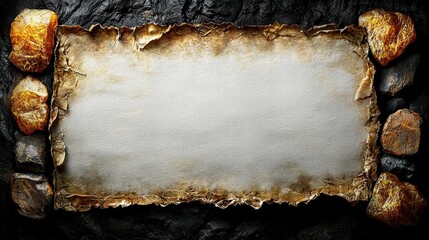 Poster - A unique composition featuring a piece of paper with another piece resting on top in contrast
