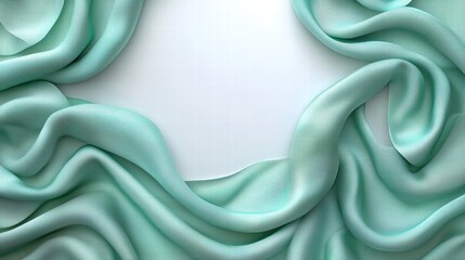 Poster - A vibrant piece of green fabric perfect for creative projects and home decor inspirations