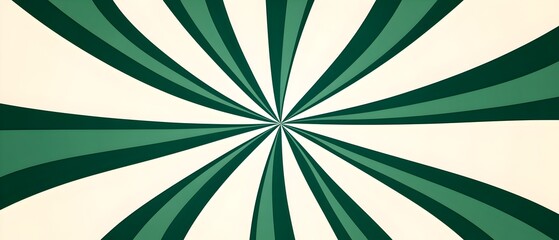 Poster - A colorful swirl of green and white stripes