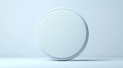Poster - Minimalistic white object resting on a pure white surface creating a clean aesthetic visual appeal
