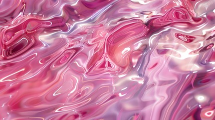 Poster - Realistic transparent  pink water texture 