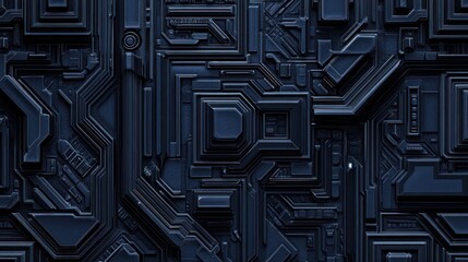 Poster - Abstract dark futuristic technology panel background