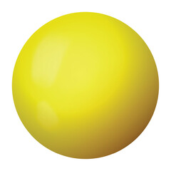Wall Mural - glass yellow ball or precious pearl. glossy realistic ball, 3d sphere. abstract vector illustration 
