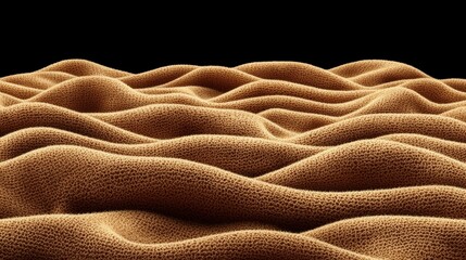 Aufkleber - captivating wave pattern on a solid black background creating a striking visual impact and depth