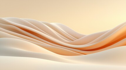 Poster - Flowing waves of soft textures abstract art digital illustration calm environment close-up view serenity concept