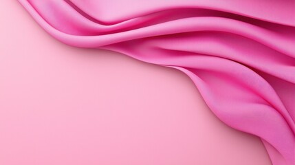 Poster - soft pink fabric draped elegantly over a smooth pink background for textures and color inspiration i