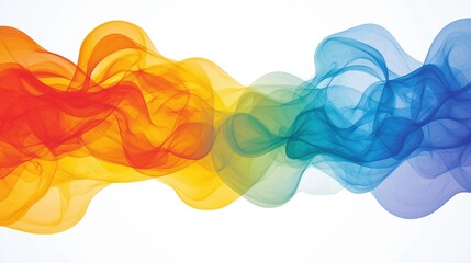 Poster - Colorful Artistic Representation of Brain Waves Flowing in Abstract Design and Dynamic Patterns