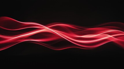 Poster - Abstract Digital Waves of Glowing Light Streams in a Dark Background for Creative Projects