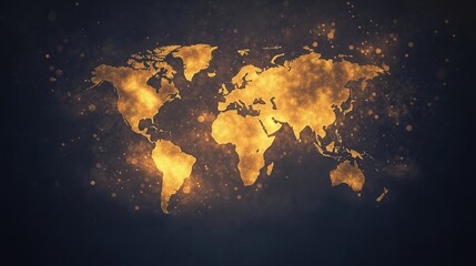 Aufkleber - Abstract Global Economy Map Illustrating Wealth Inequality Across Different Regions of the World