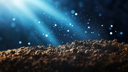 Poster - Abstract Visualization of Soil Microbiome Activity with Light Effects and Particles
