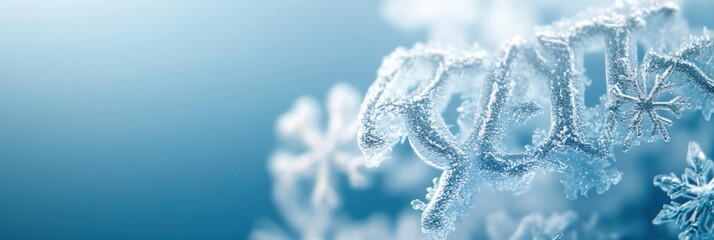 Leinwandbilder - Frost forms delicate patterns on surface during winter, creating a magical icy landscape in the early morning light. Generative AI