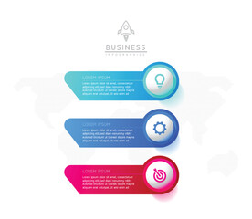 Fototapete - Vector business Presentation Connecting Steps Infographic Template