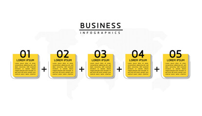 Fototapete - Vector business Presentation Connecting Steps Infographic Template