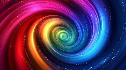Poster - Vibrant colourful sparkling spiral background 