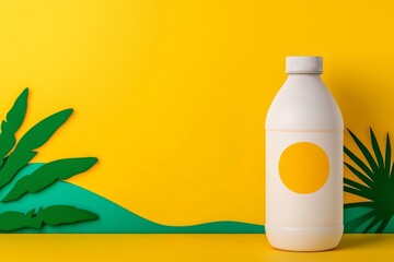 Aufkleber - A clean and modern milk carton design in a flat art style