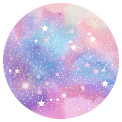 Wall Mural - png dreamy pastel galaxy illustration