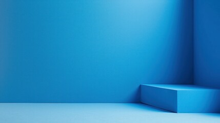 Poster - A clean and simple bright blue background with even lighting.