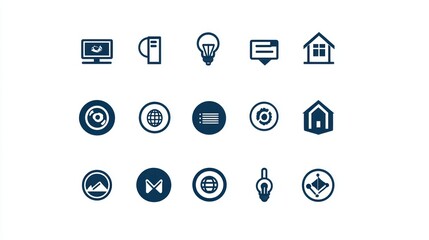 Poster - A compact and efficient set of business icons, perfect for quick integration into professional designs.