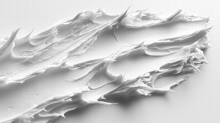 Poster - Artistic white paint texture displayed on a surface creating a unique visual composition of color