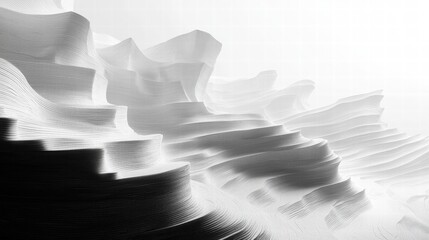 Poster - Abstract background featuring a unique combination of white and black elements creating visual depth