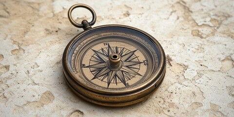 Poster - A conceptual compass pointing to values like integrity, leadership, and vision.
