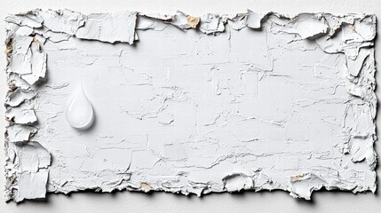 Poster - A white paint chip placed next to a lightbulb on a simple background emphasizing its brightness